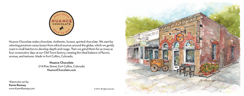 Nuance Chocolate Watercolor Greeting Card – Art by Karen Ramsay